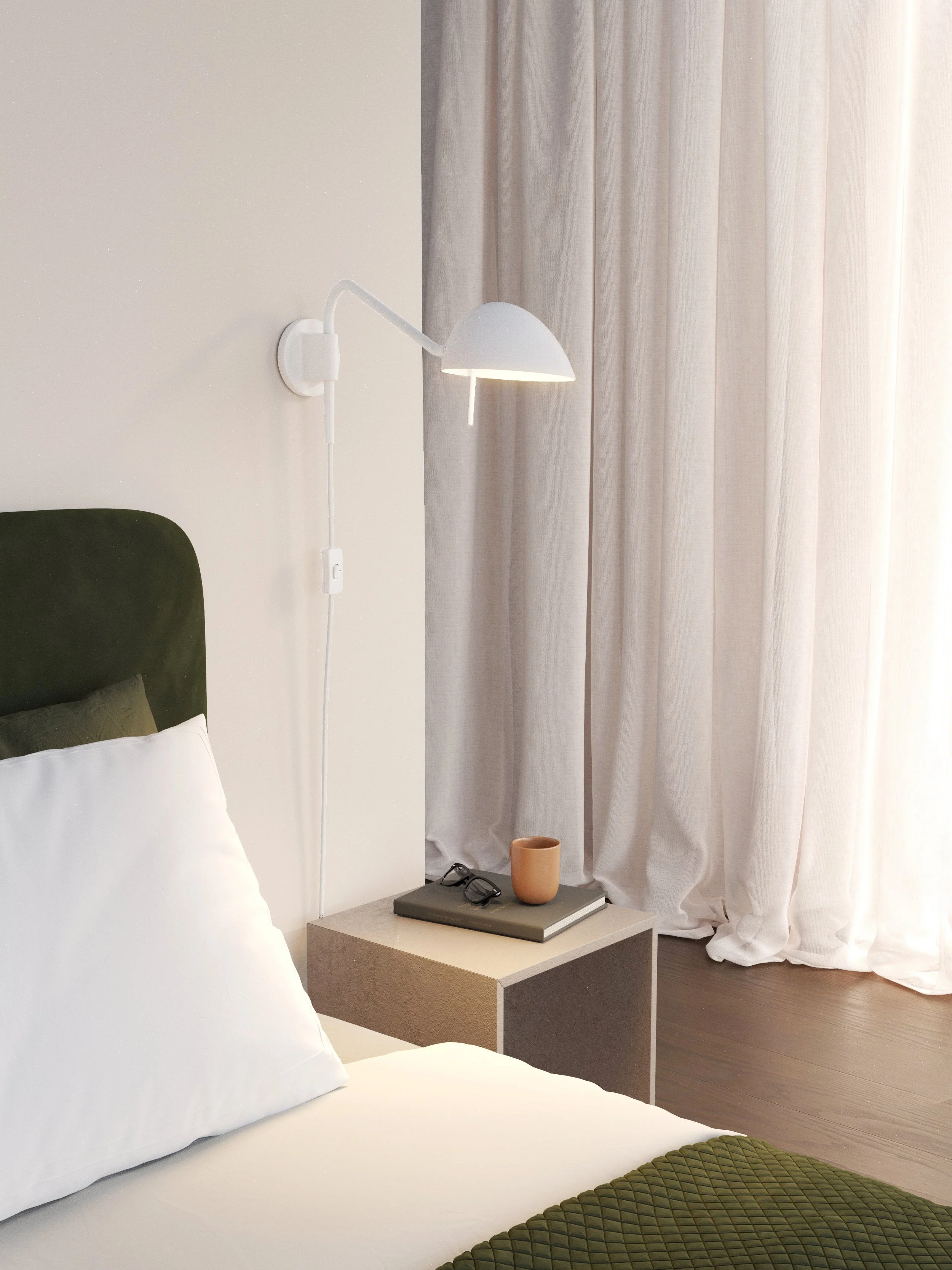 Serge Plug-In Task Light - White/Black - Image 2