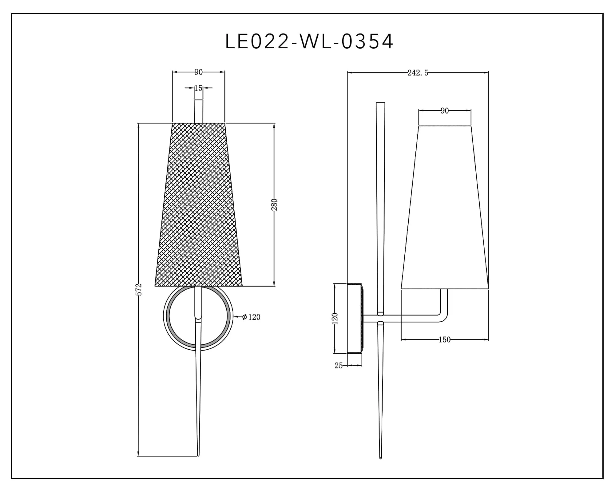 Serpa Wall Light - White, Black & Brass G9 - Image 5