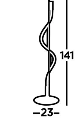 Serpent Floor Lamp - Black Metal & Opal Tube Integrated LED - Image 3