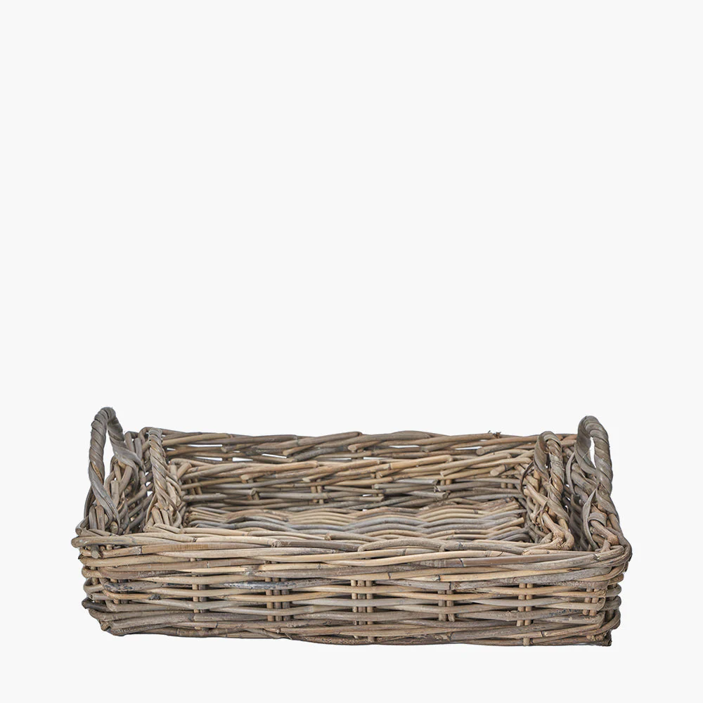 Set of 2 Grey Kubu Basket Trays - Image 2
