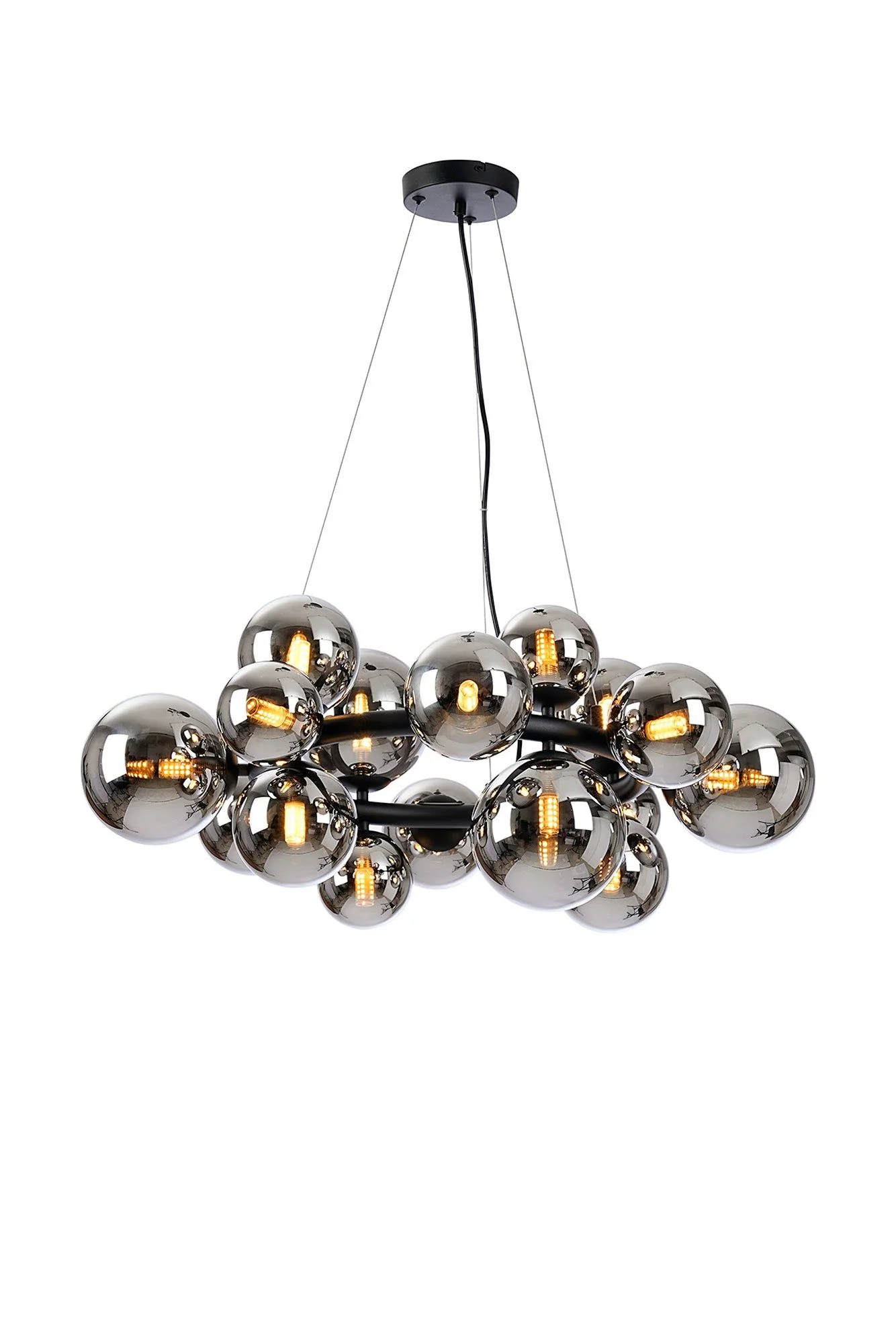 Seville 16 Lt Circular Centre Ceiling Light, Gold/Black/Nickel - Various Shade Finishes - Image 11