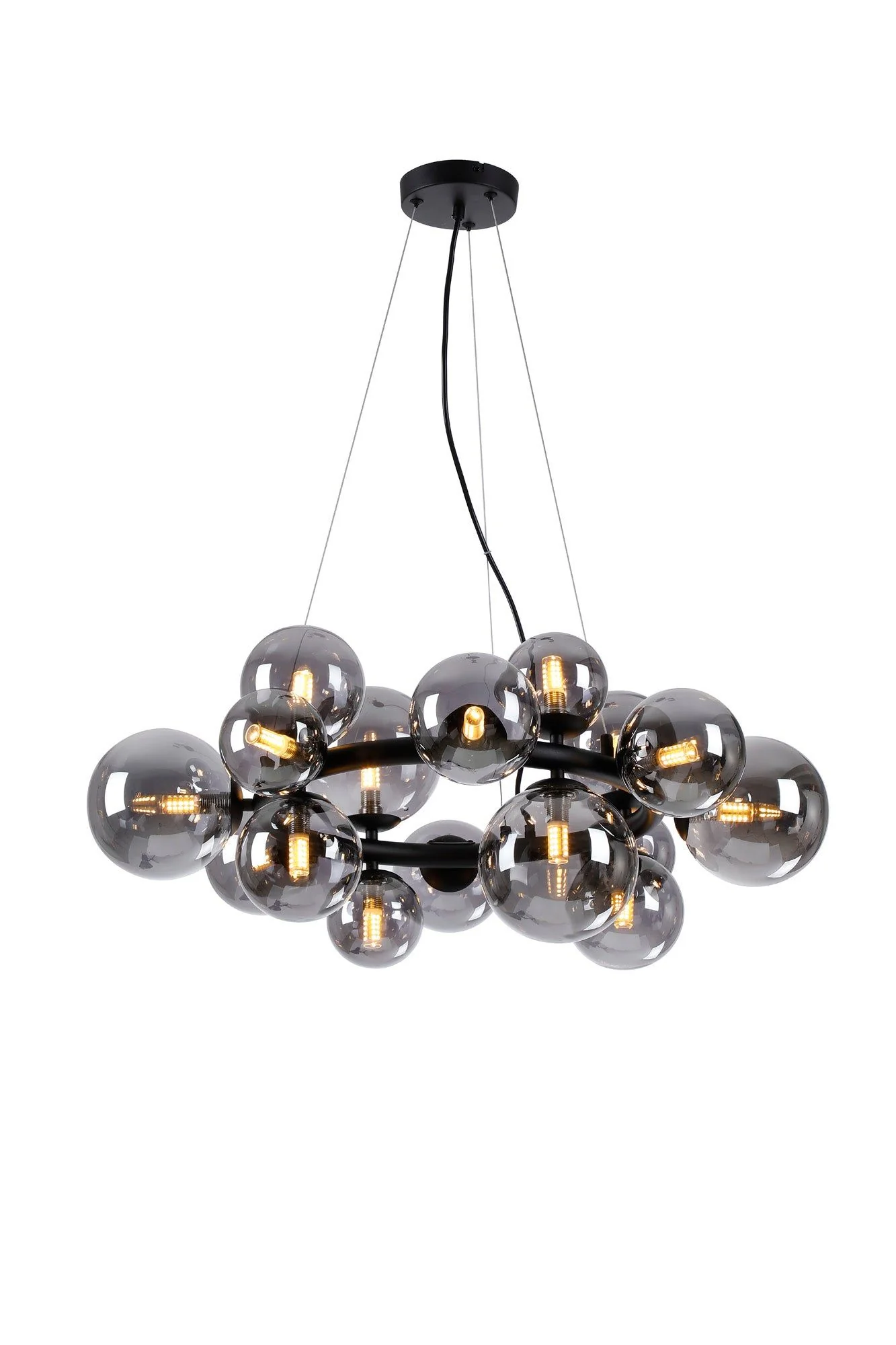 Seville 16 Lt Circular Centre Ceiling Light, Gold/Black/Nickel - Various Shade Finishes - Image 8