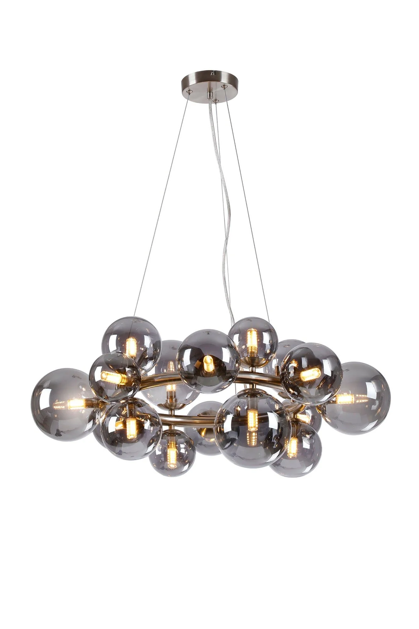 Seville 16 Lt Circular Centre Ceiling Light, Gold/Black/Nickel - Various Shade Finishes - Image 9