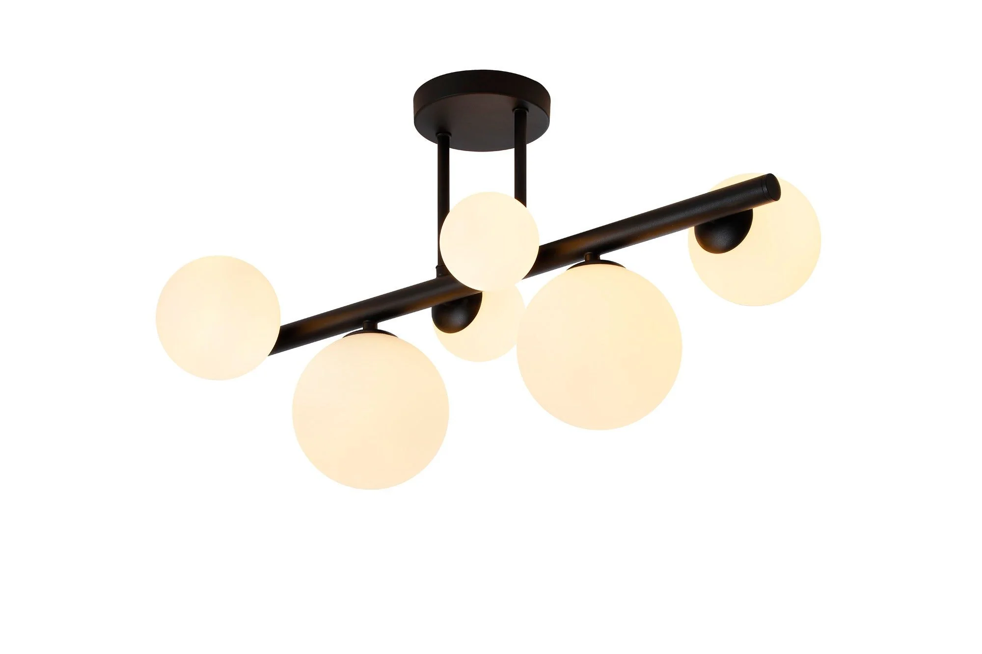 Seville 6 Lt Semi Flush Ceiling Light, Gold/Black/Nickel - Various Shade Finishes - Image 5