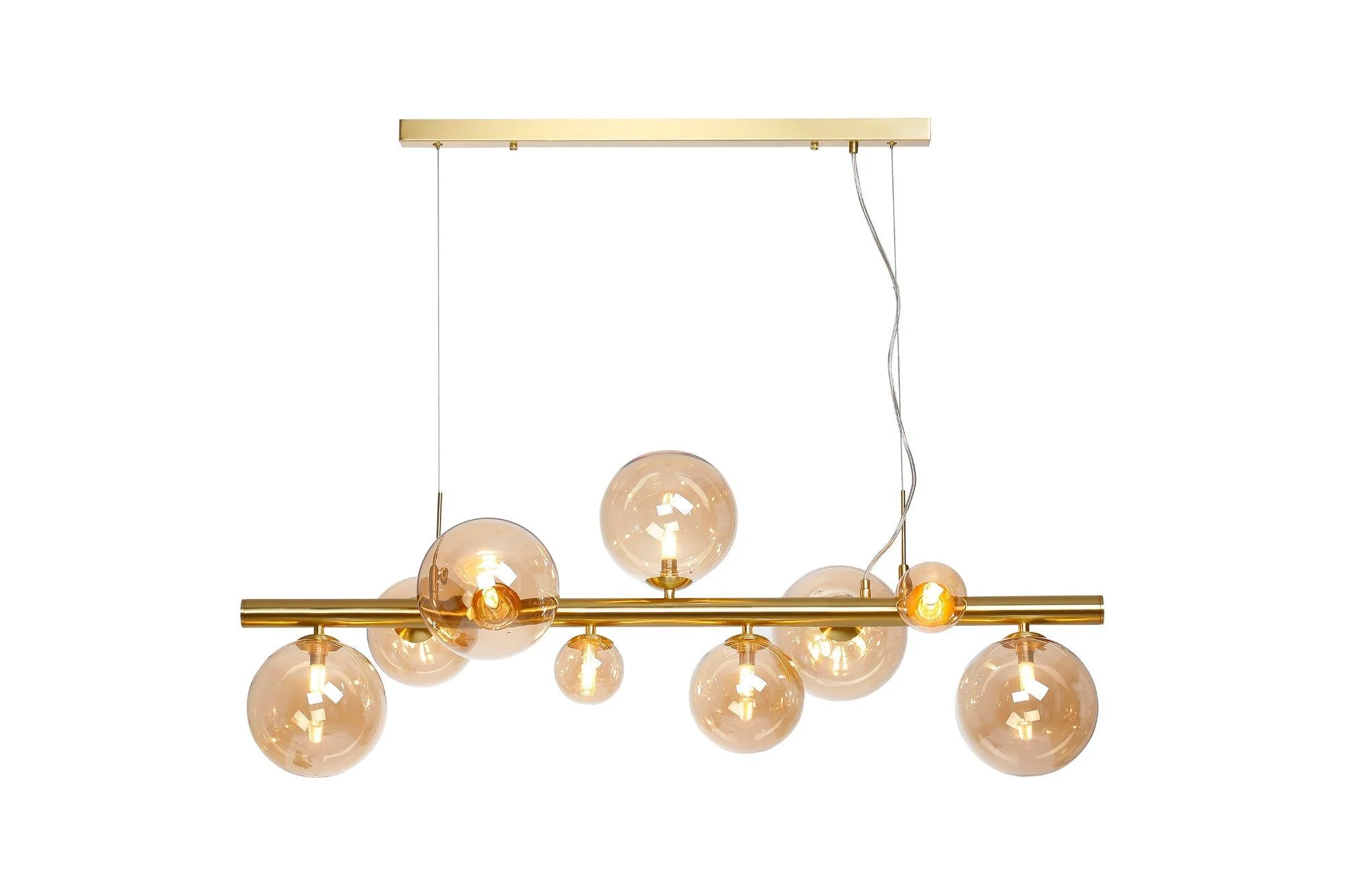 Seville 9 Lt Linear Pendant, Gold/Black/Nickel - Various Shade Finishes - Image 6