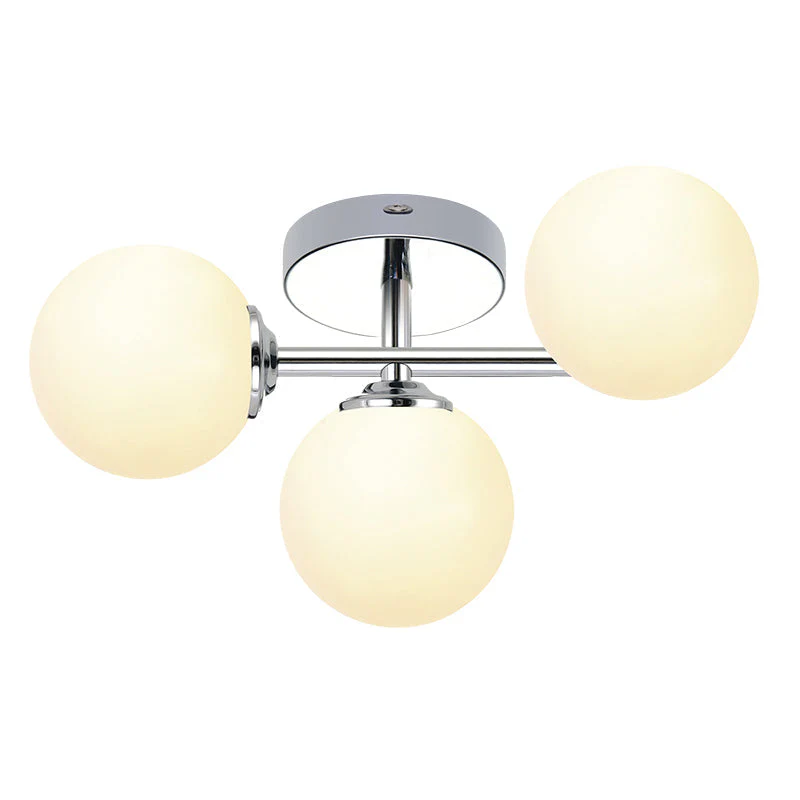 SF Semi Flush Ceiling Light - Antique Brass/Polished Chrome Finish - Image 2
