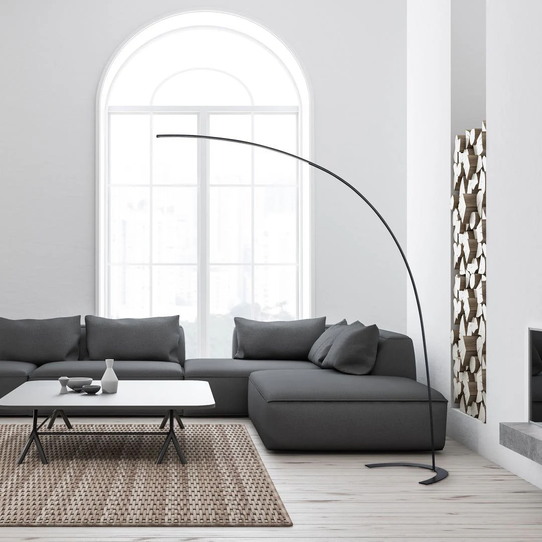 Shanghai Floor Lamp - Black/White Finish - Image 3