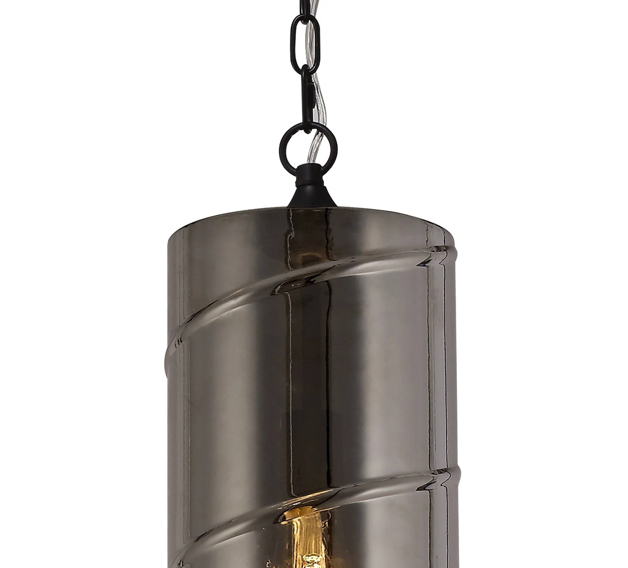 Shauna Pendant, Antique Brass/Amber,  Matt Black/Smoked, Polished Chrome/ Clear - Image 5