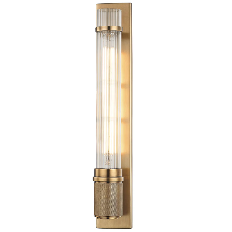 Shaw 1Lt Wall Sconce- Aged Brass/ Old Bronze - Image 2