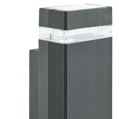 SHEFFIELD 2LT OUTDOOR WALL LIGHT - GREY & BLACK - Image 3
