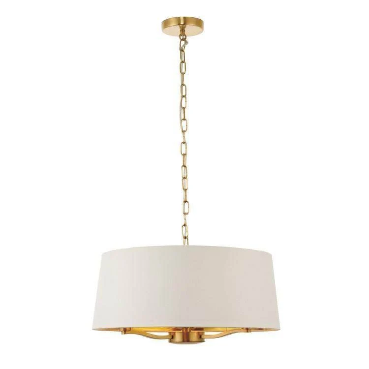 Shelbourne 3Lt Pendant Light - Brushed Gold/Bright Nickel