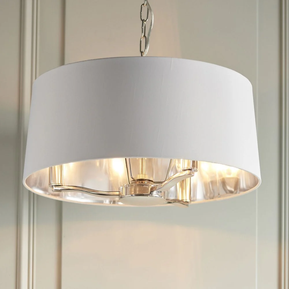 Shelbourne 3Lt Pendant Light - Brushed Gold/Bright Nickel - Image 15