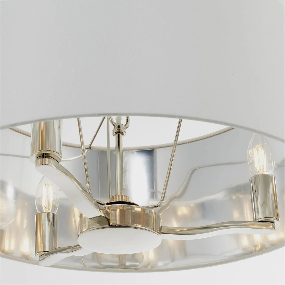 Shelbourne 3Lt Pendant Light - Brushed Gold/Bright Nickel - Image 17