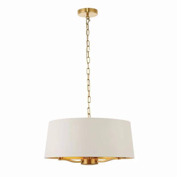 Shelbourne 3Lt Pendant Light - Brushed Gold/Bright Nickel - Image 6