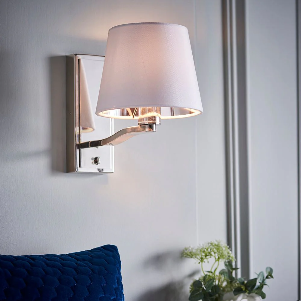 Shelbourne Single Wall Light - Brushed Gold/Bright Nickel - Image 3