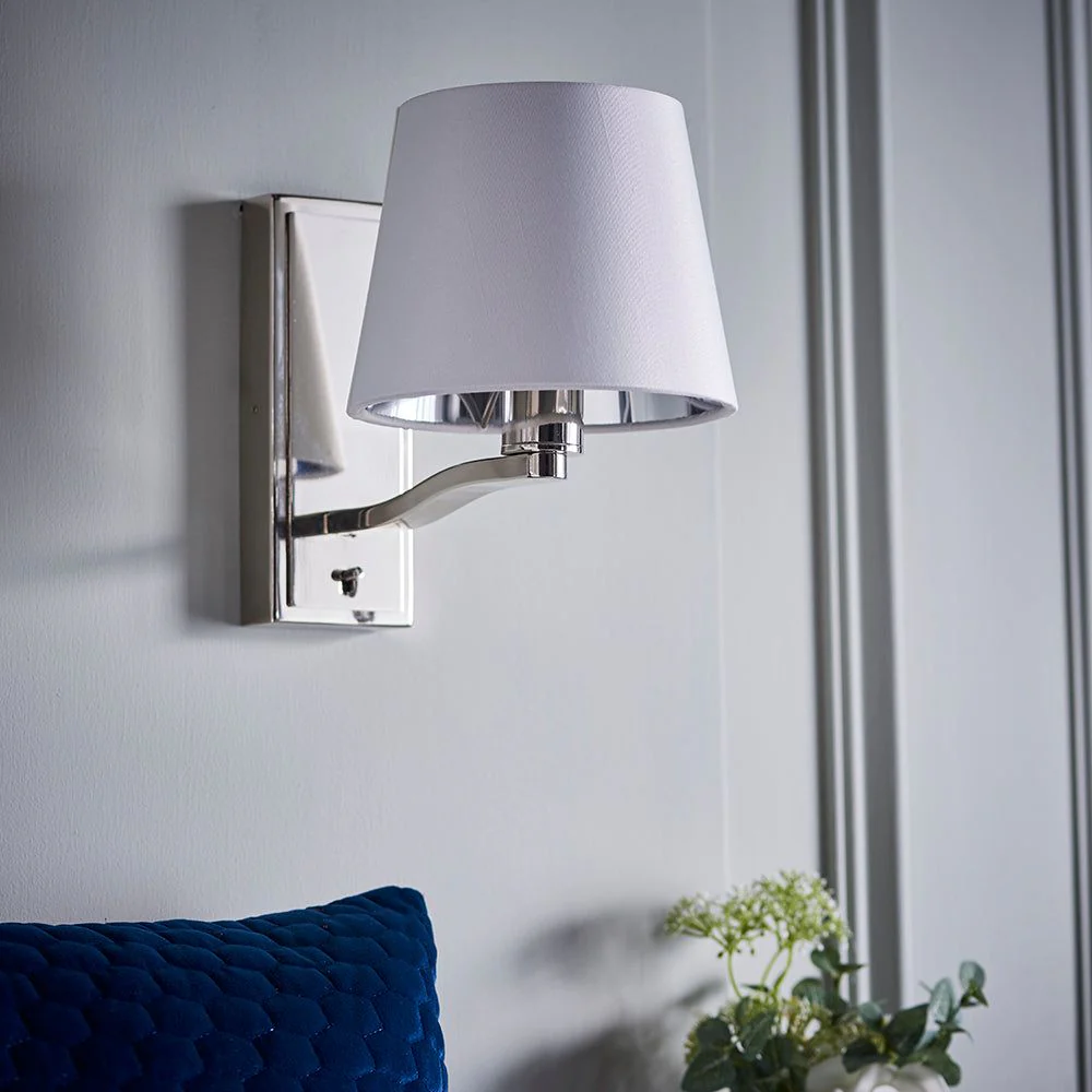Shelbourne Single Wall Light - Brushed Gold/Bright Nickel - Image 4