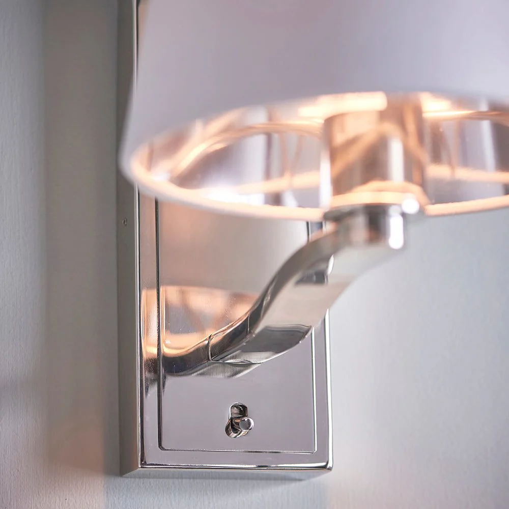 Shelbourne Single Wall Light - Brushed Gold/Bright Nickel - Image 5
