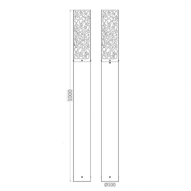 Shelby Black Bollard Light - Small and Large - Image 4