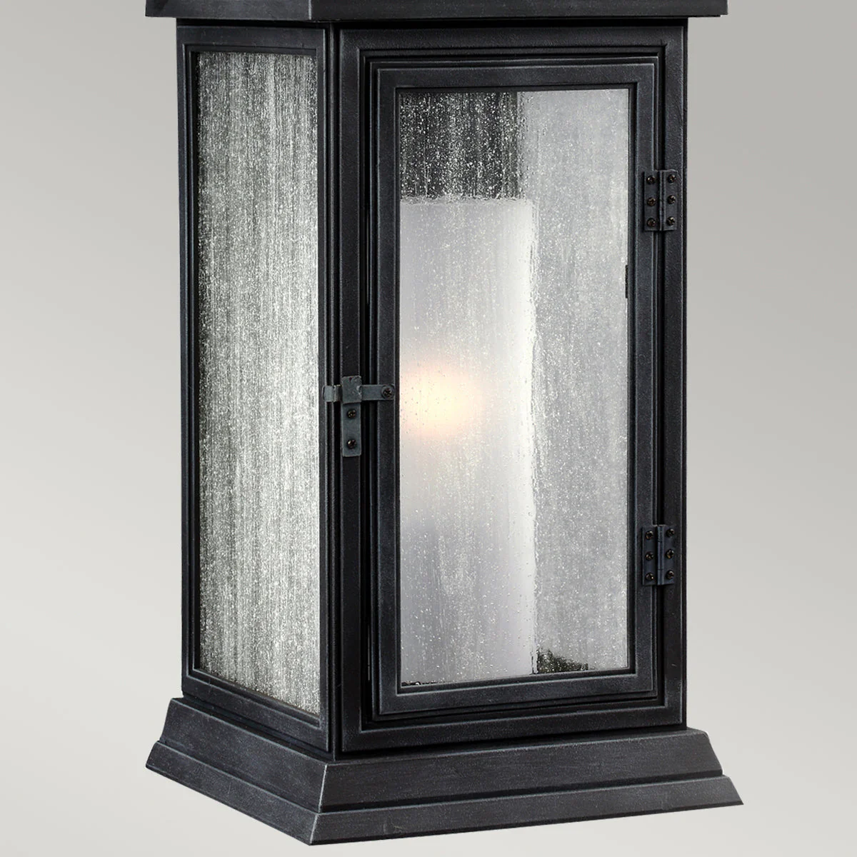 Shepherd Small/Medium/Large/XL Wall Lantern - Dark Weathered Zinc Finish - Image 3