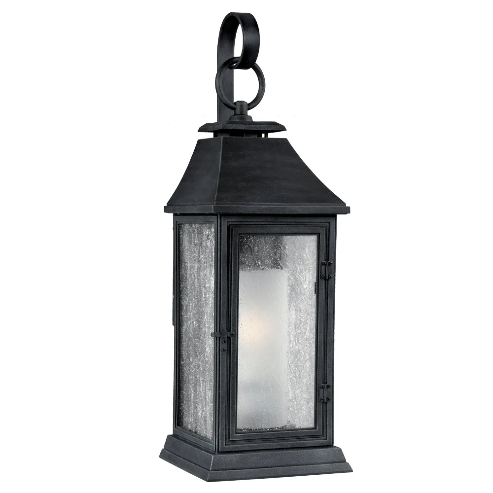 Shepherd Small/Medium/Large/XL Wall Lantern - Dark Weathered Zinc Finish - Image 4