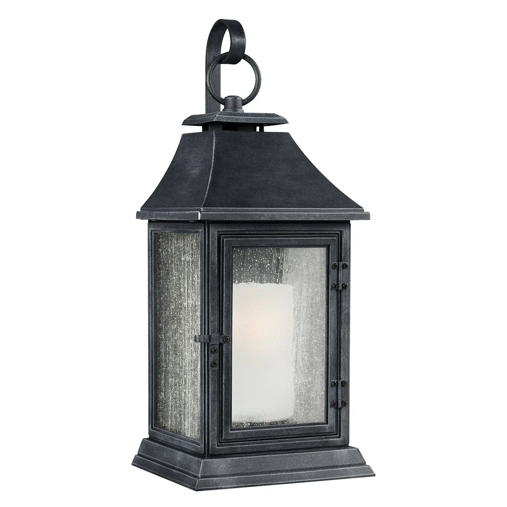 Shepherd Small/Medium/Large/XL Wall Lantern - Dark Weathered Zinc Finish - Image 8