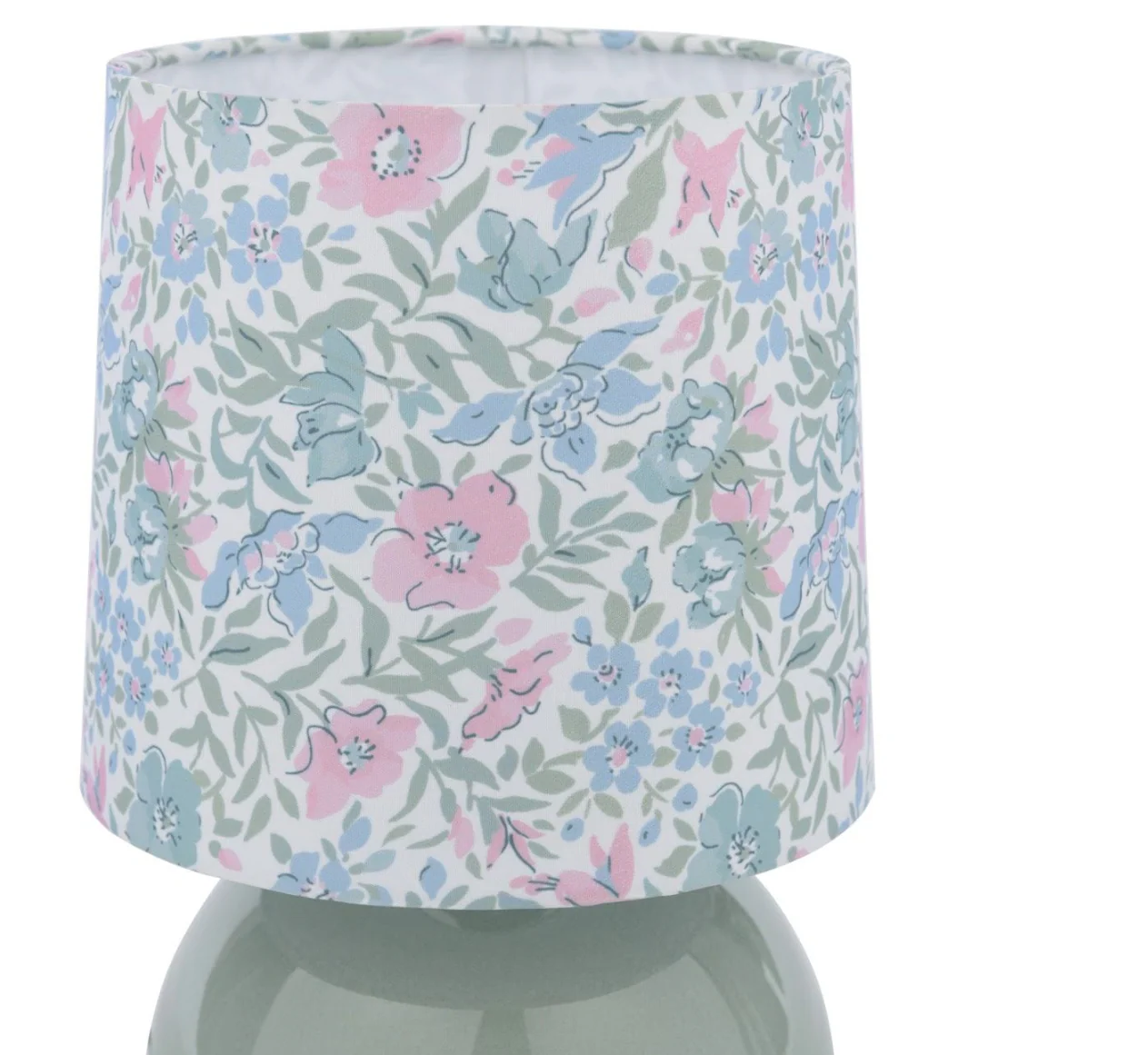 Sherston Table Lamp- Blue Crackle Glaze With Shade - Image 3