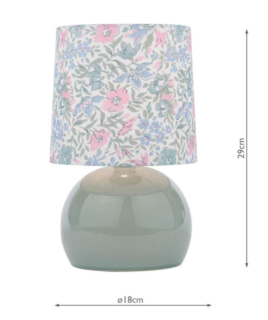 Sherston Table Lamp- Blue Crackle Glaze With Shade - Image 5