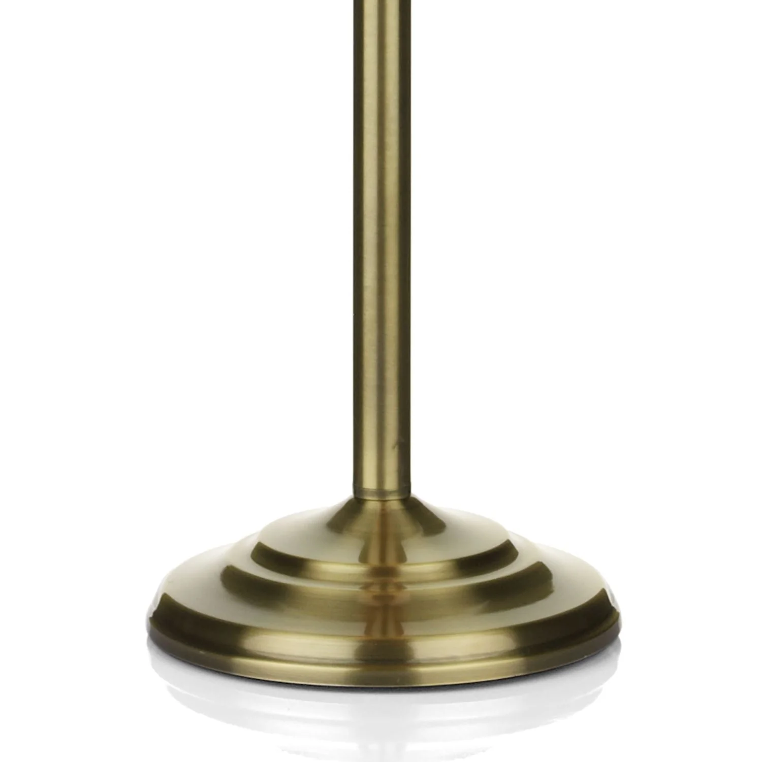 Siam Floor Lamp Antique Brass/ Satin Chrome With Shade E27 - Image 3