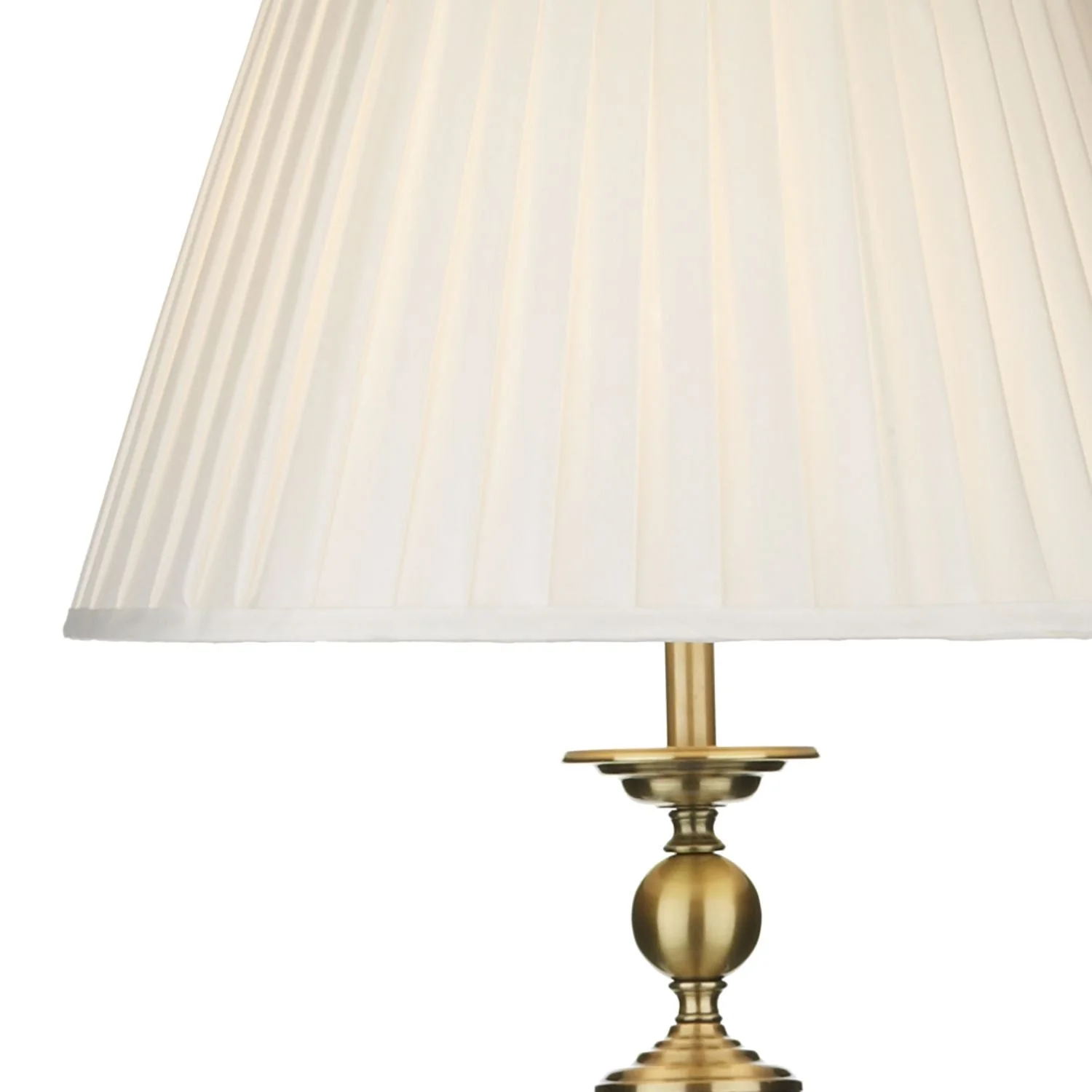 Siam Floor Lamp Antique Brass/ Satin Chrome With Shade E27 - Image 5