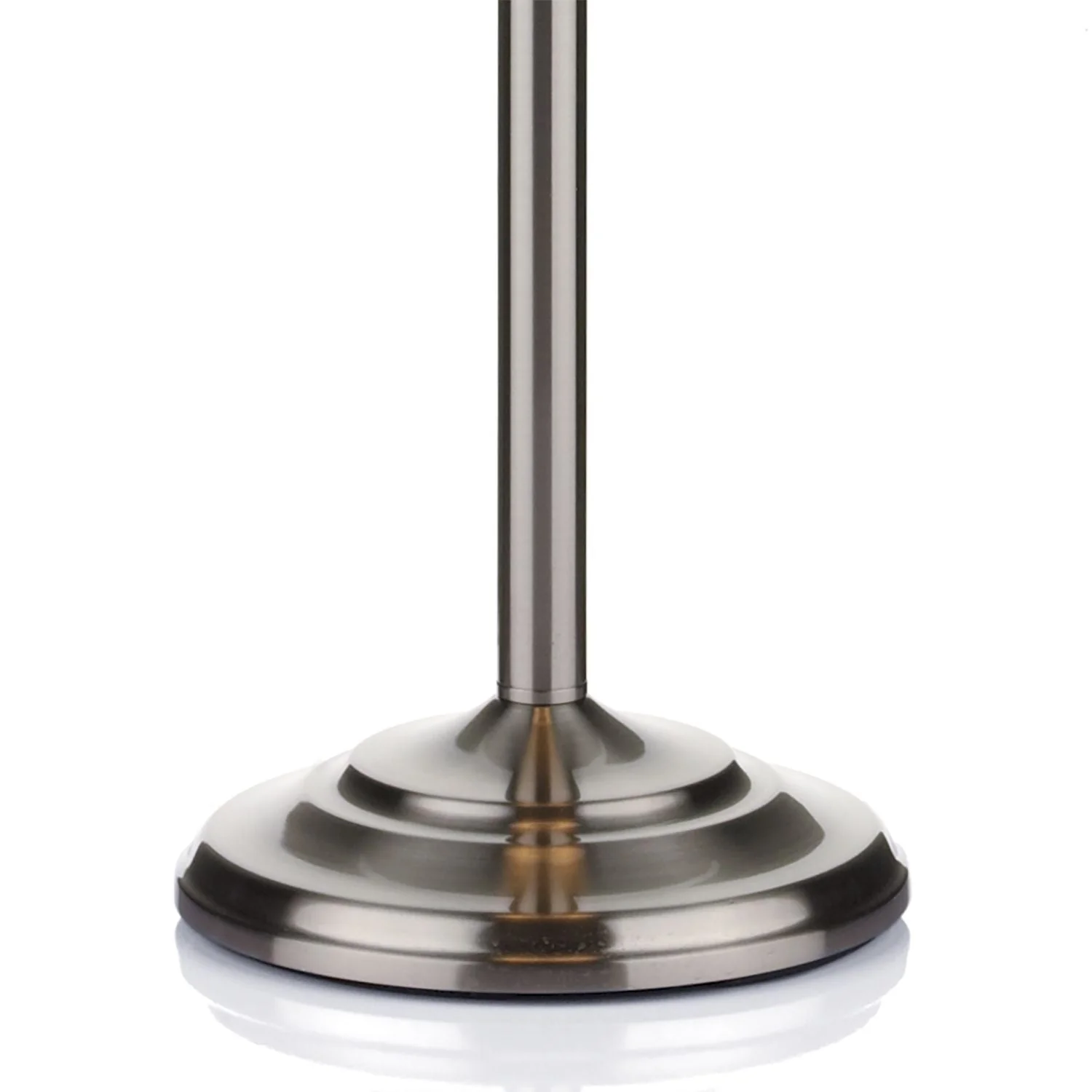 Siam Floor Lamp Antique Brass/ Satin Chrome With Shade E27 - Image 6
