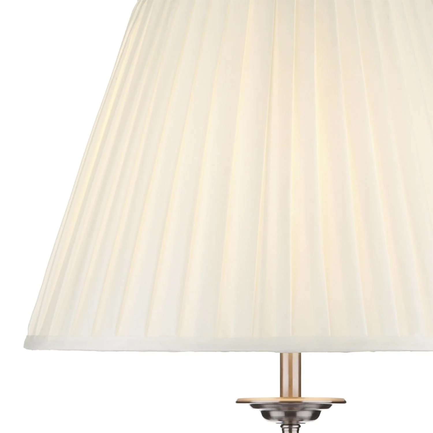 Siam Floor Lamp Antique Brass/ Satin Chrome With Shade E27 - Image 8