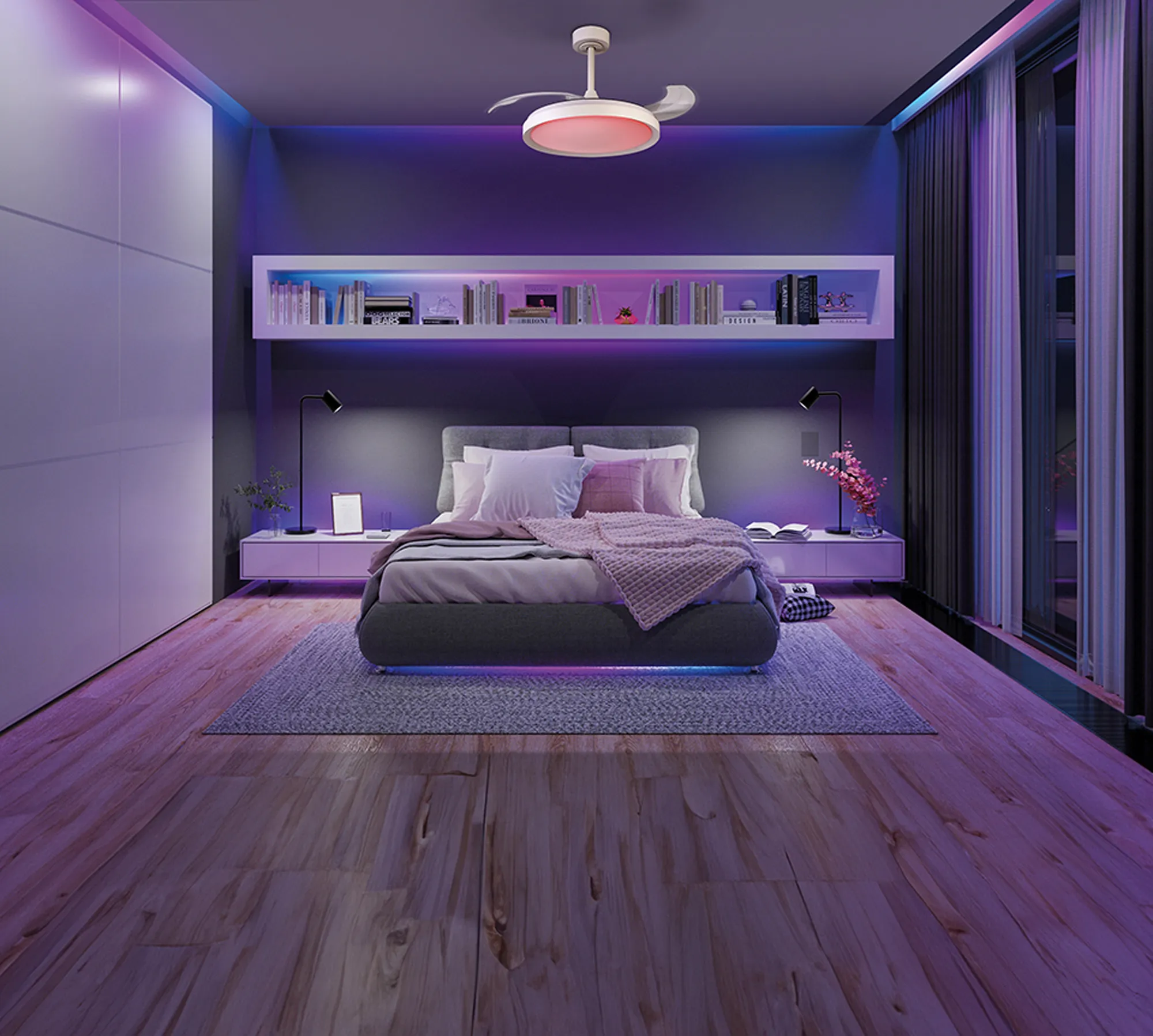Siberia LED Light Fan W/ Remote Control - Adjustable Colours - Image 6