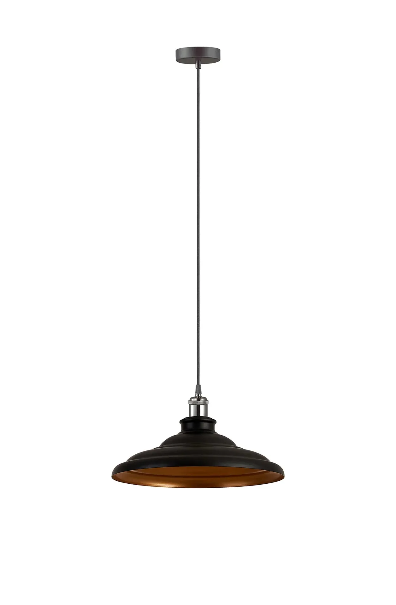 Sidley  1 Light Knurled Cable Pendant- Various Colours - Image 11