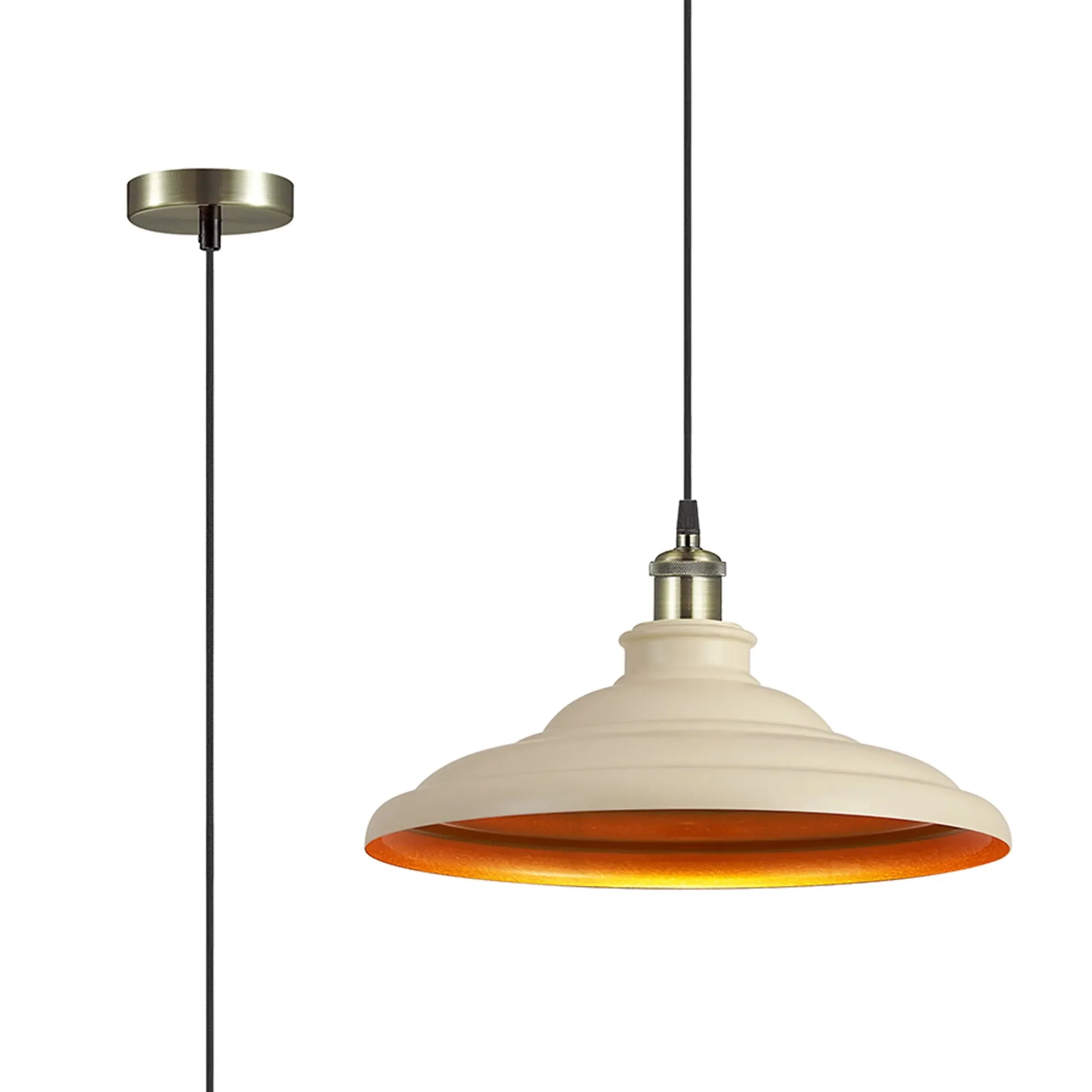 Sidley  1 Light Knurled Cable Pendant- Various Colours - Image 12