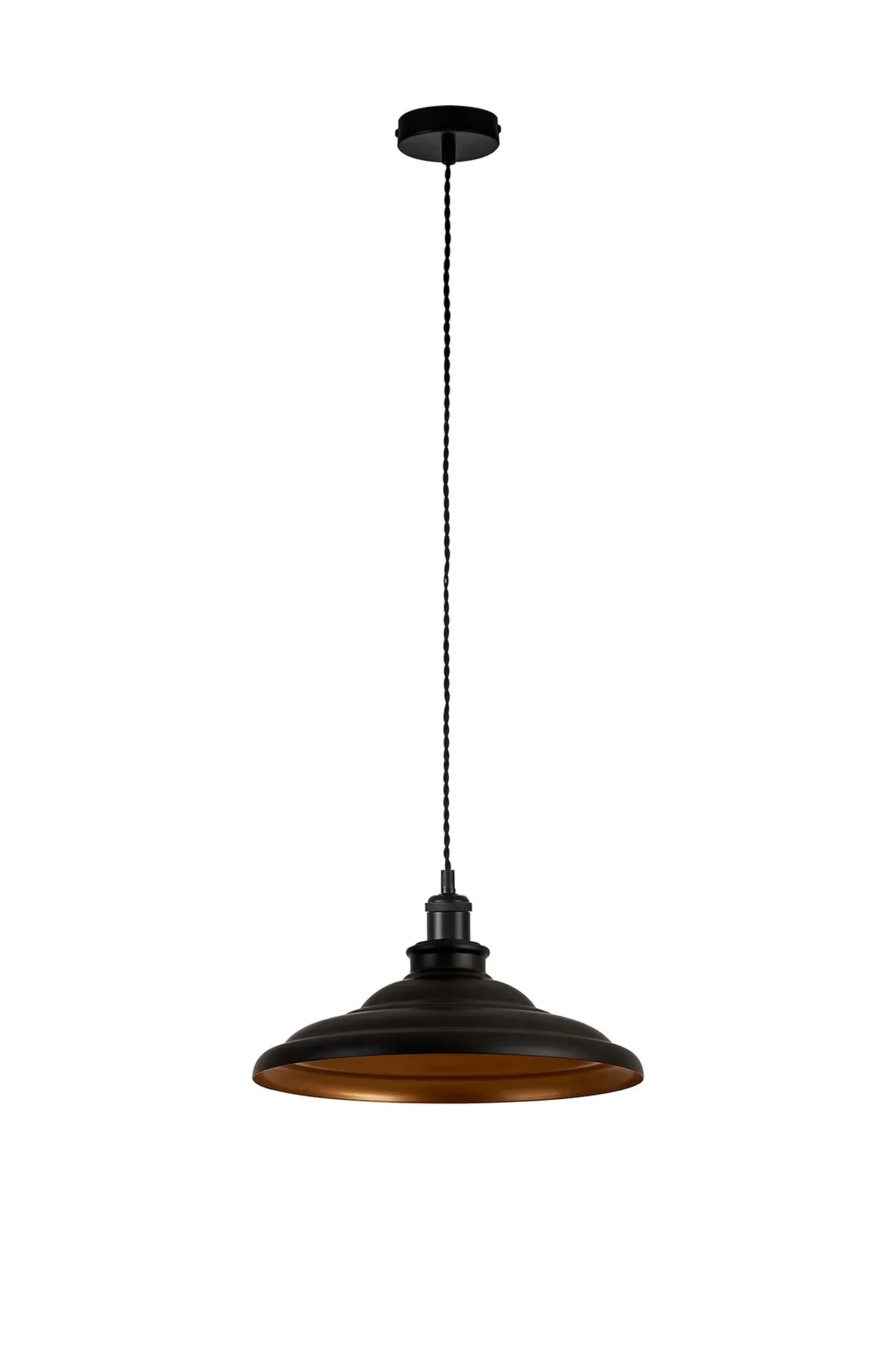 Sidley  1 Light Knurled Cable Pendant- Various Colours - Image 5