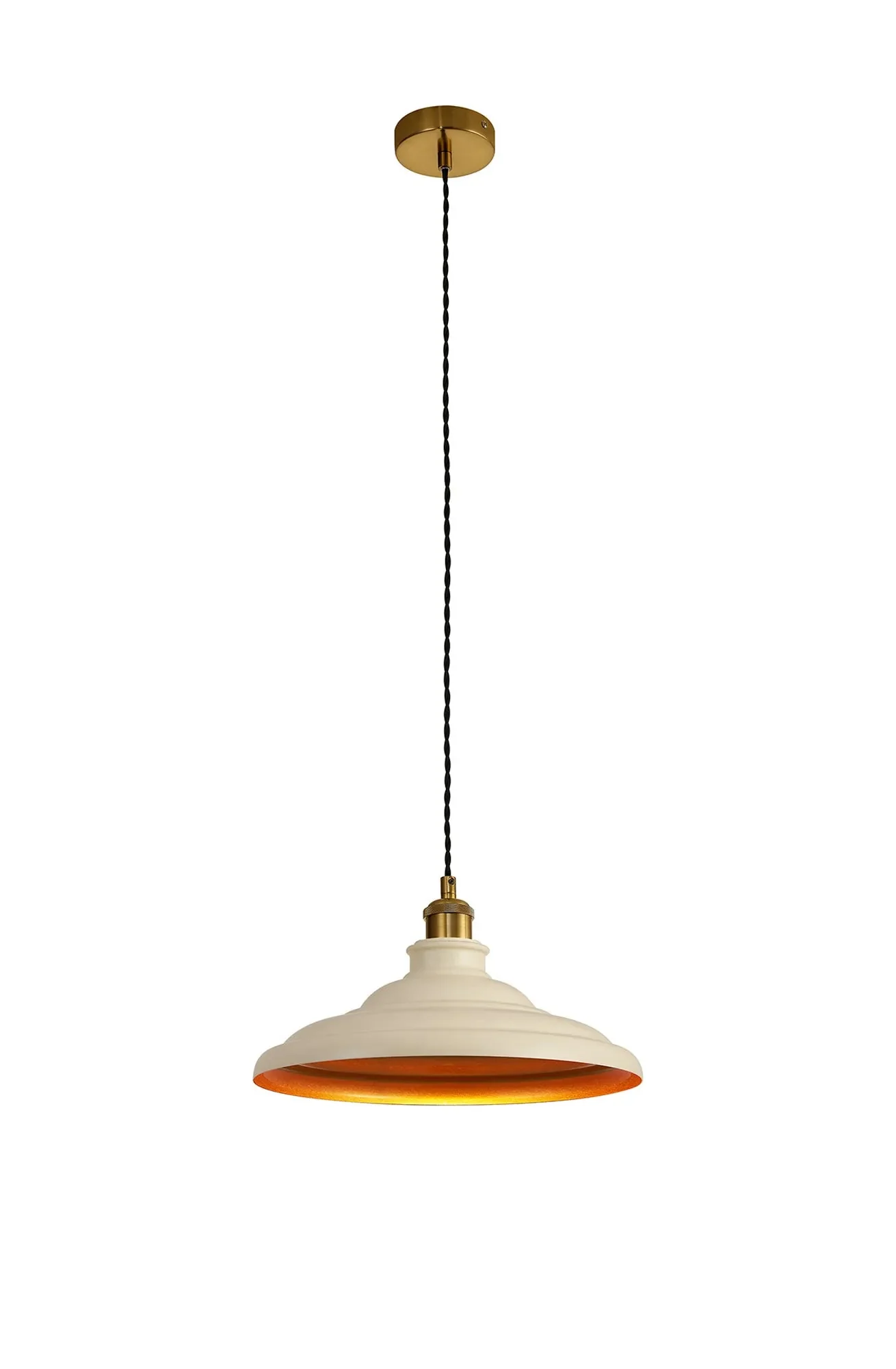 Sidley  1 Light Knurled Cable Pendant- Various Colours - Image 6