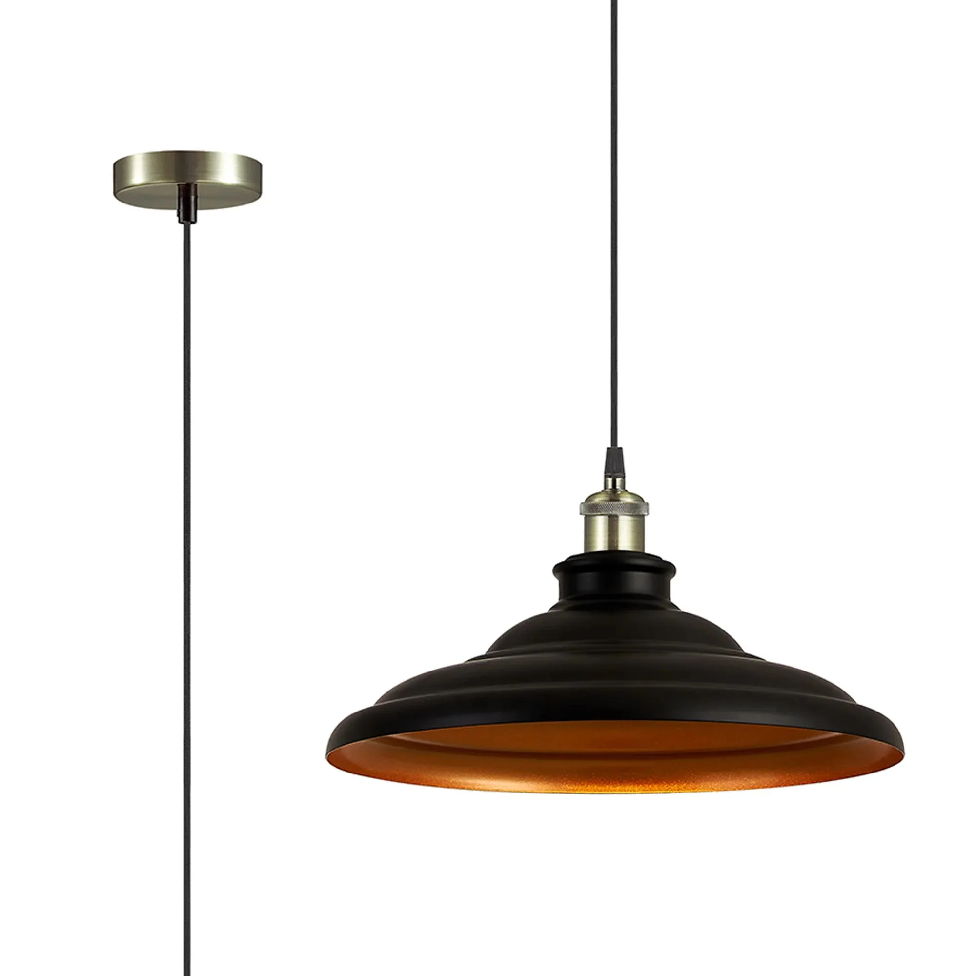 Sidley  1 Light Knurled Cable Pendant- Various Colours - Image 7