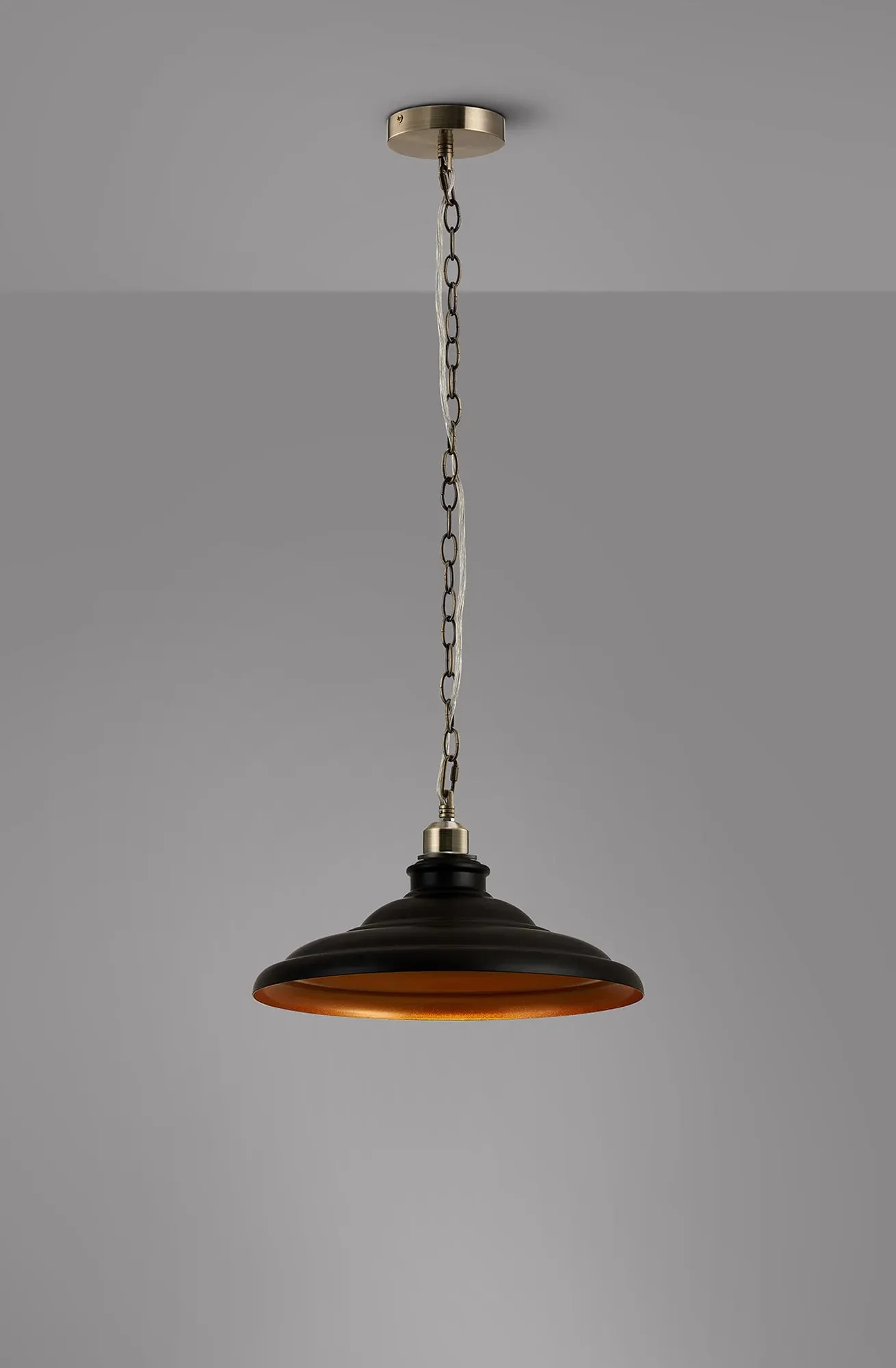Sidley  1 Light Knurled Chain Pendant - Various Colours - Image 9