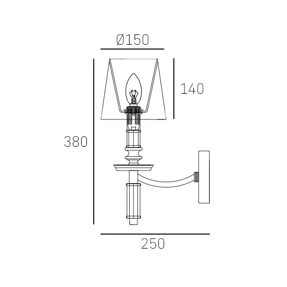 Siena 1Lt Wall Lamp - Nickel - Image 4