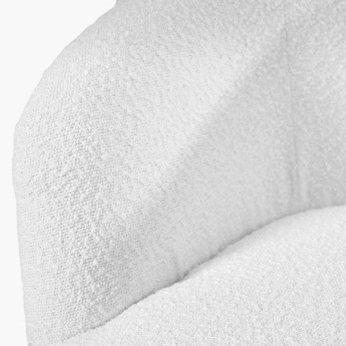 Siena Tub Chair - White Boucle & Black Legs Finish - Image 5