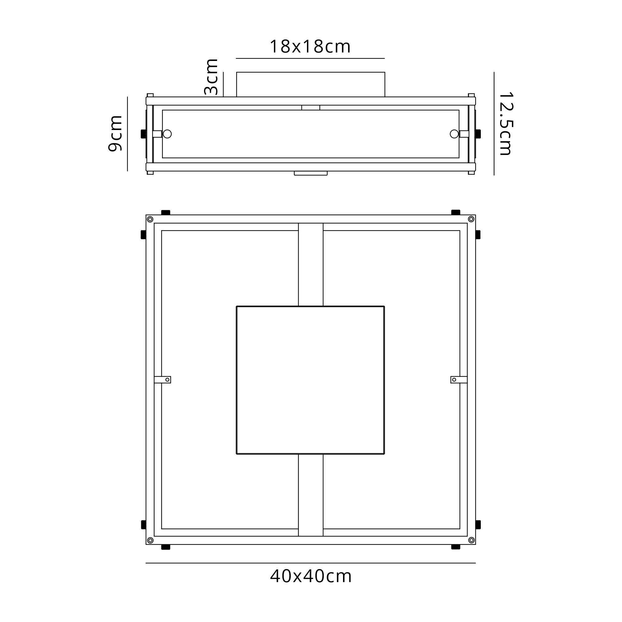 Sierra 25cm/40cm Square  Bathroom Ceiling  Light- Various Finishes - Image 19