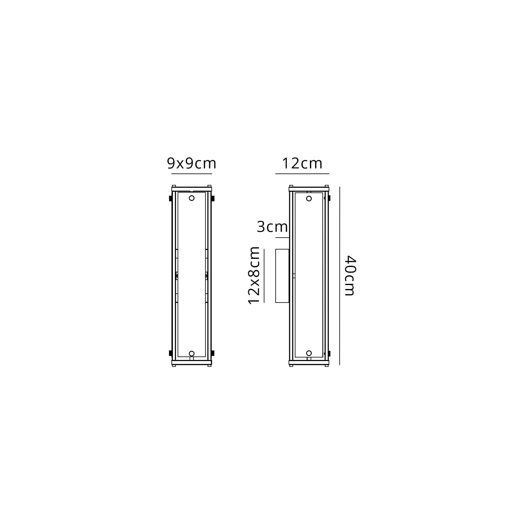Sierra 40cm/75cm Rectangular Bathroom Wall Light- Various Finishes - Image 35