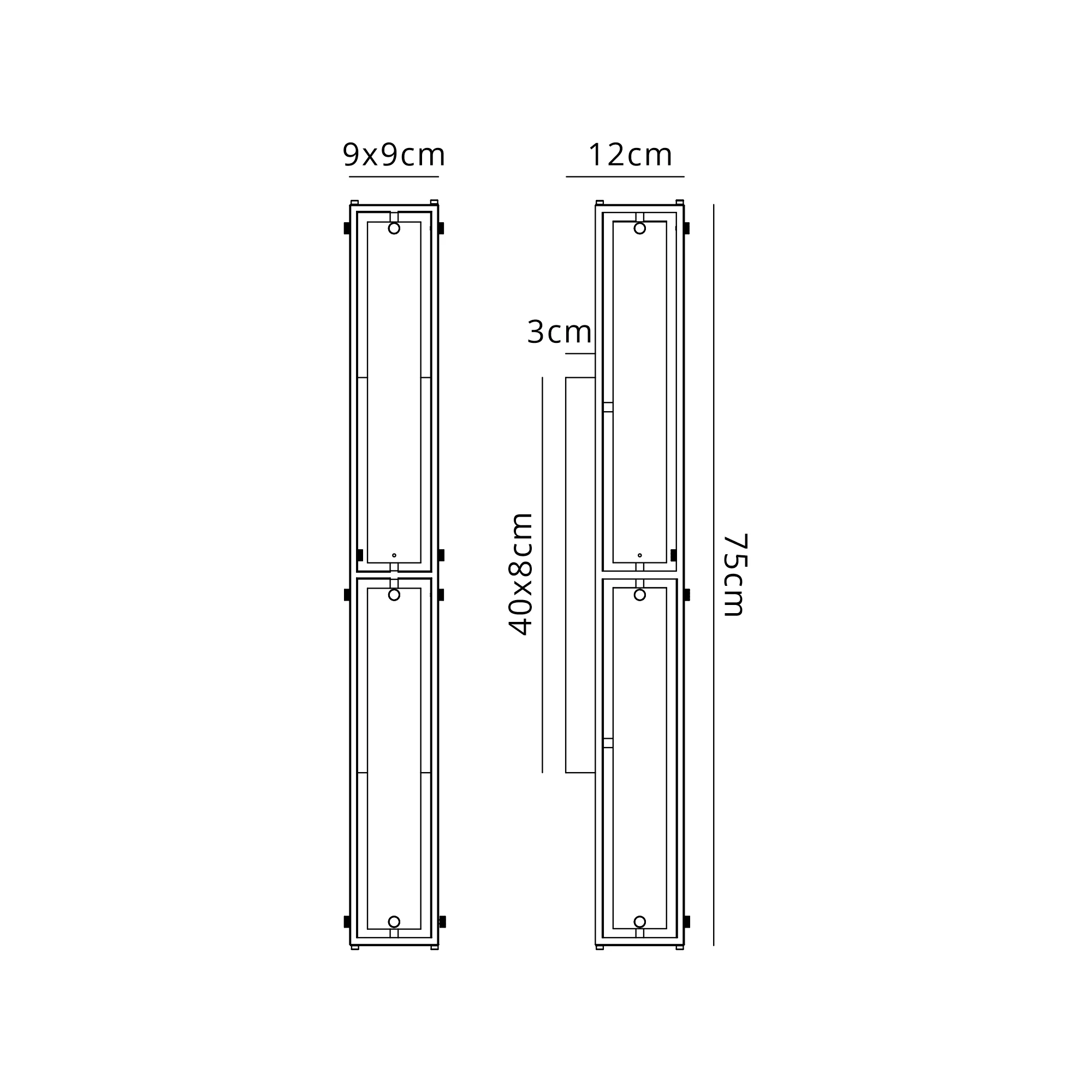 Sierra 40cm/75cm Rectangular Bathroom Wall Light- Various Finishes - Image 37