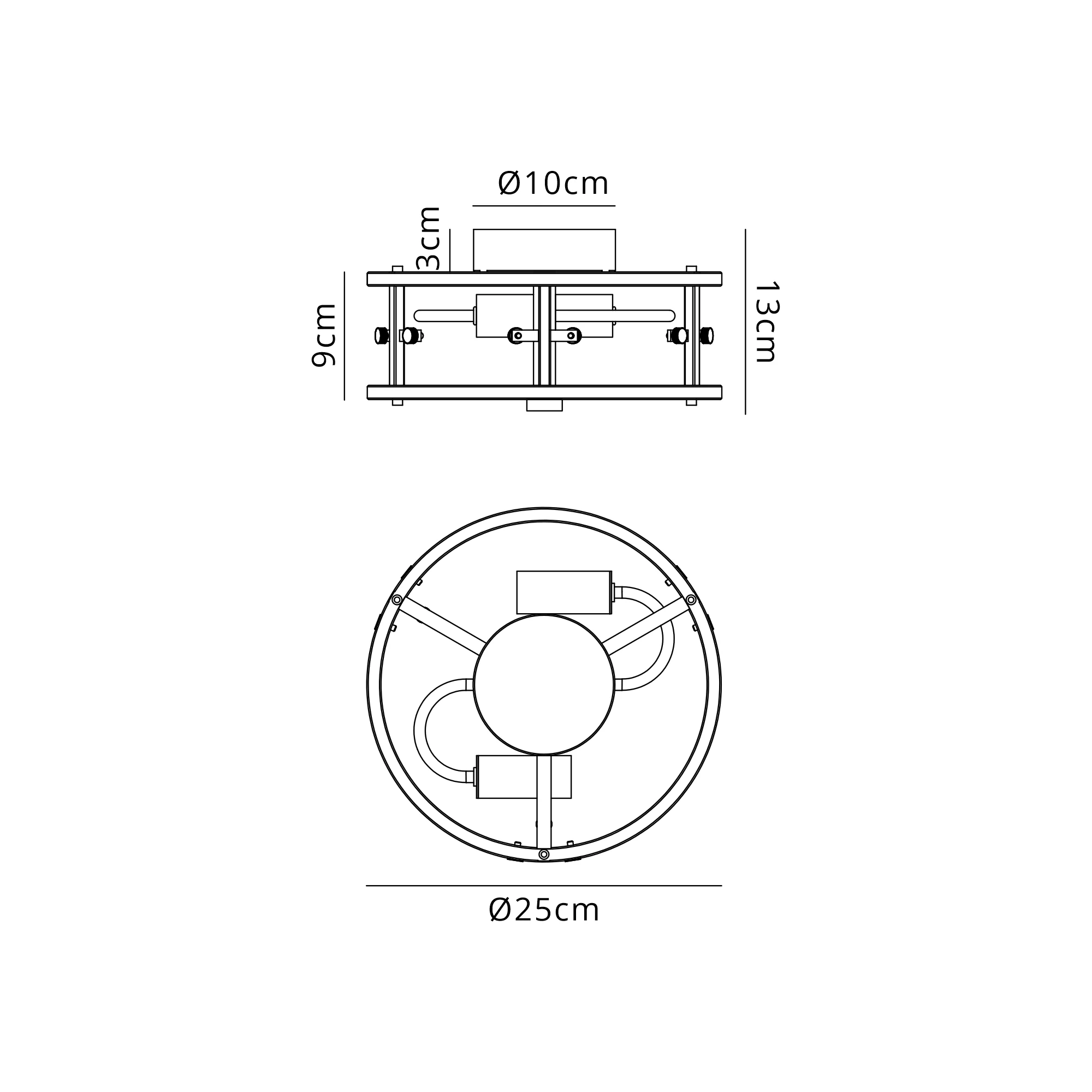 Sierra 25cm/40cm Bathroom Ceiling  Light- Various Finishes - Image 13