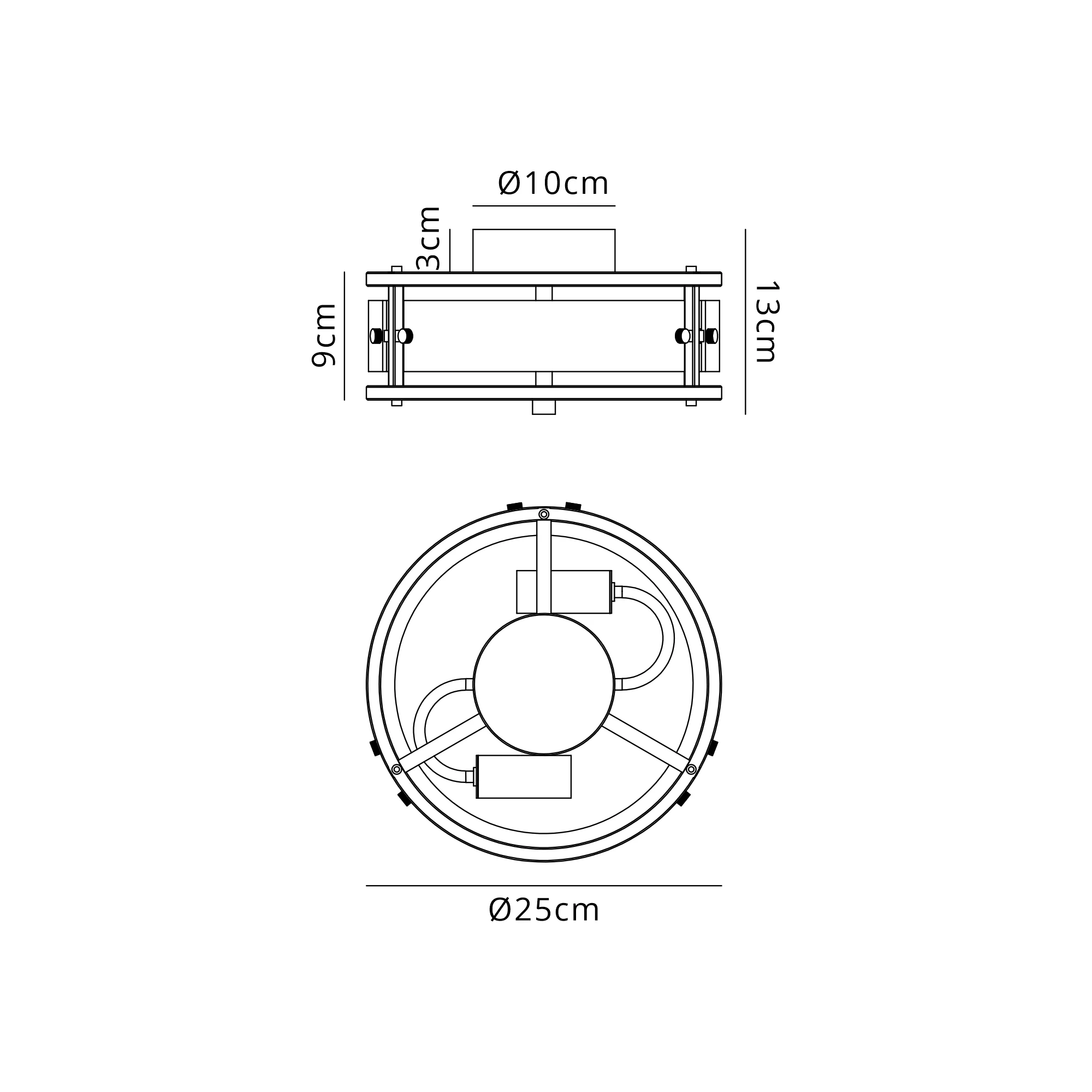 Sierra 25cm/40cm Bathroom Ceiling  Light- Various Finishes - Image 14