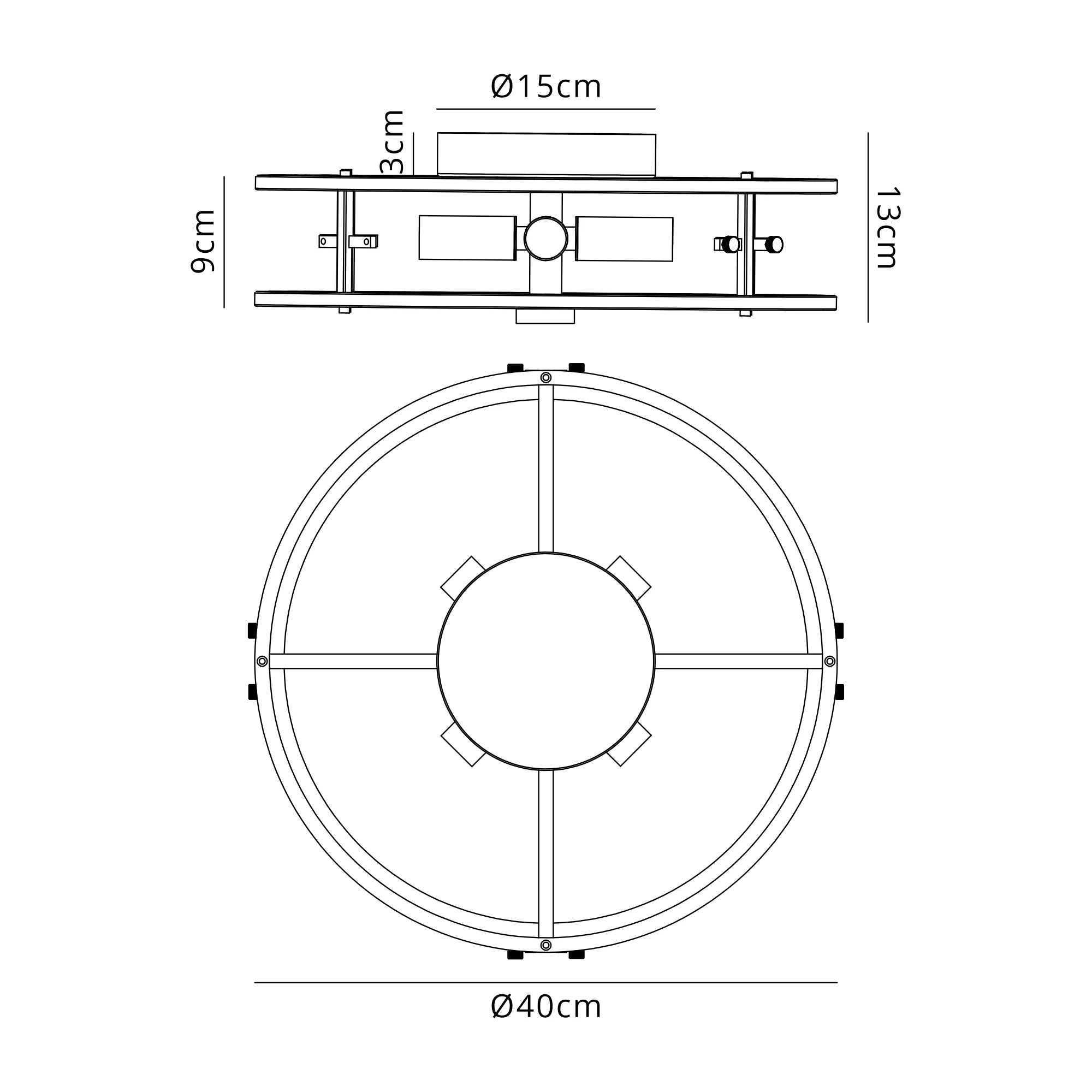 Sierra 25cm/40cm Bathroom Ceiling  Light- Various Finishes - Image 16