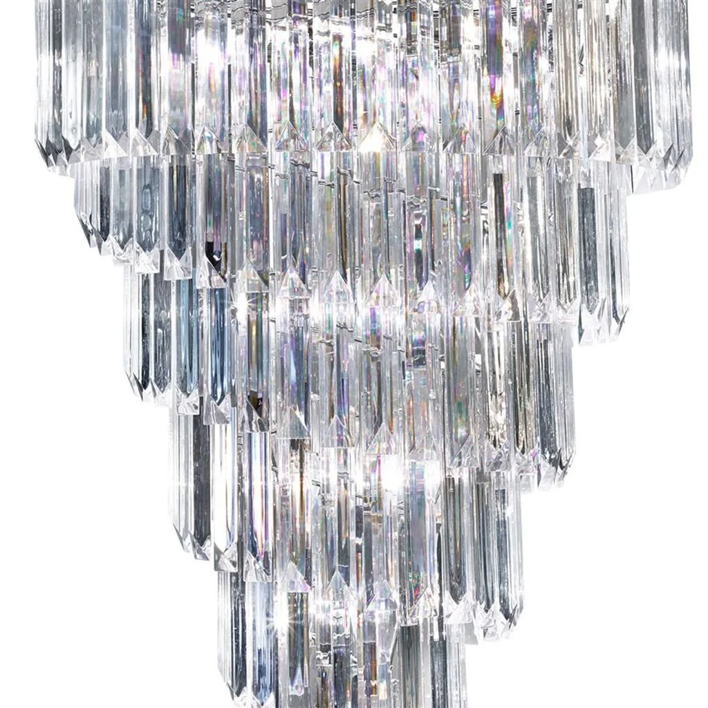 SIGMA 9Lt Crystal Ceiling Light - Chrome & Clear Acrylic Rods Finish - Image 2