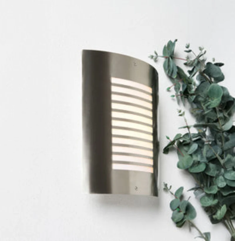 Sigma Wall Lantern With PIR, Black/ Stainless Steel - Image 4