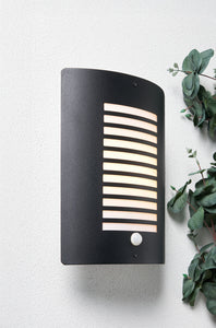 Sigma Wall Lantern With PIR, Black/ Stainless Steel - Image 6