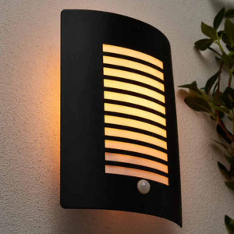 Sigma Wall Lantern With PIR, Black/ Stainless Steel - Image 9